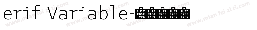 erif Variable字体转换